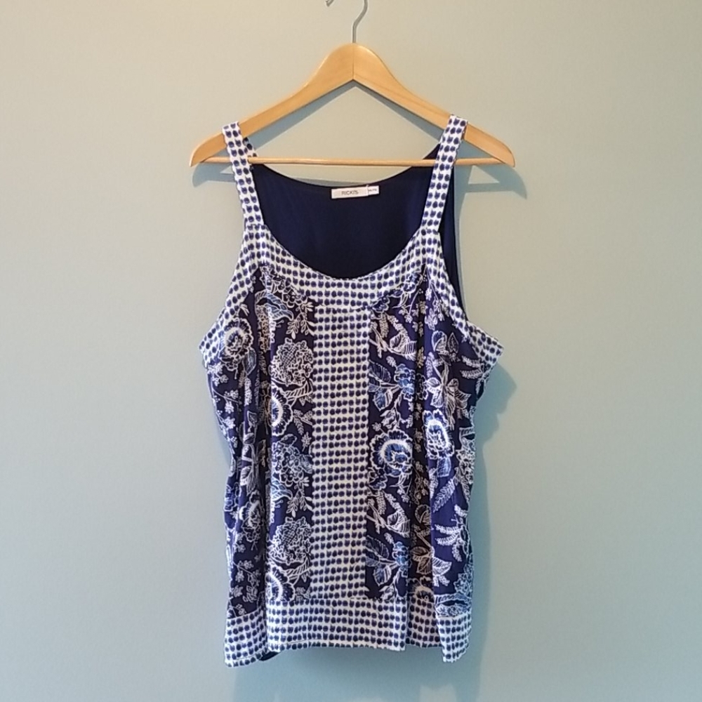 Ricki's Cobalt, Navy and White Tank